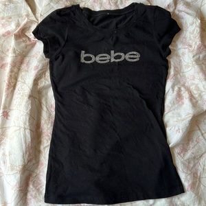 Rhinestone Bebe t shirt